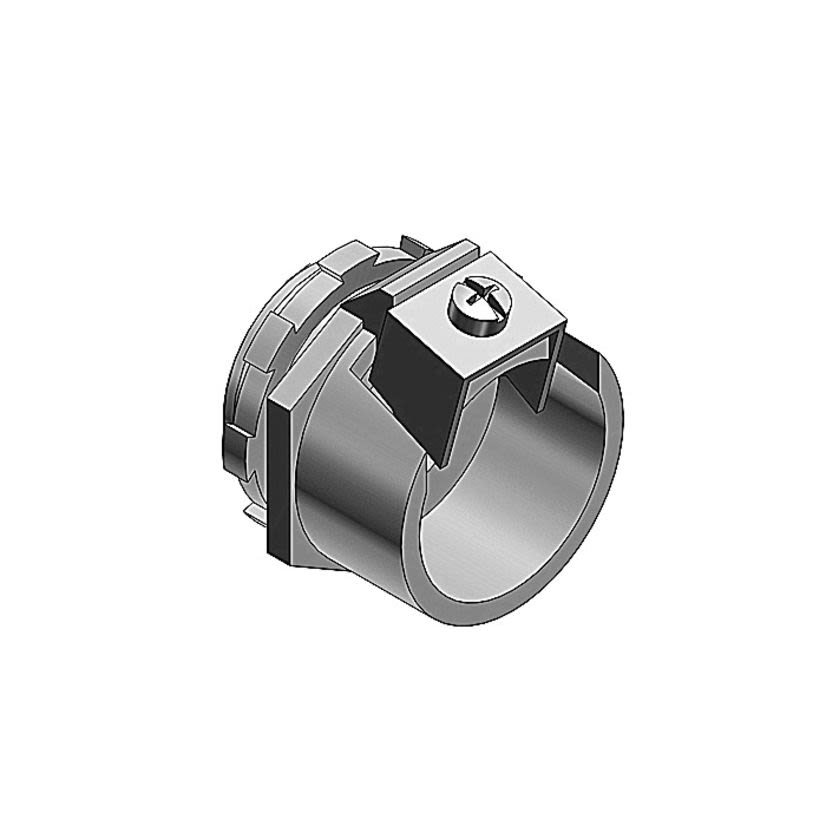 T&B Tite-Bite 3112 Insulated Cable Connector, 1/2 in Trade, 1/2 in Knockout, 0.67 to 0.92 in Cable Openings, Steel, Electro-Zinc Plated